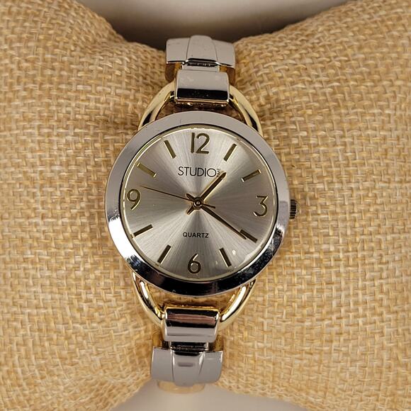 Studio Quartz Women's Watch - Gold & Silver Tone Bangle Style 32mm Dial - Picture 13 of 15